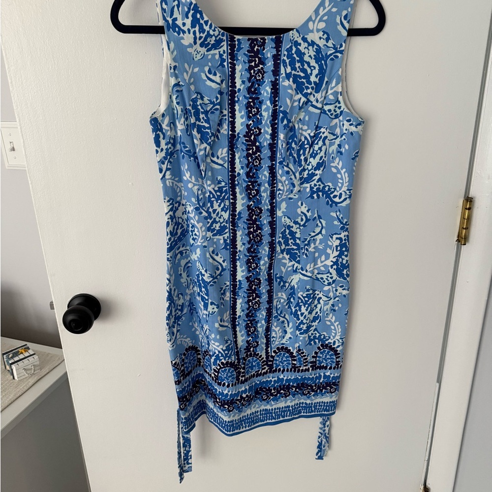 Elegant Blue Patterned Dress
